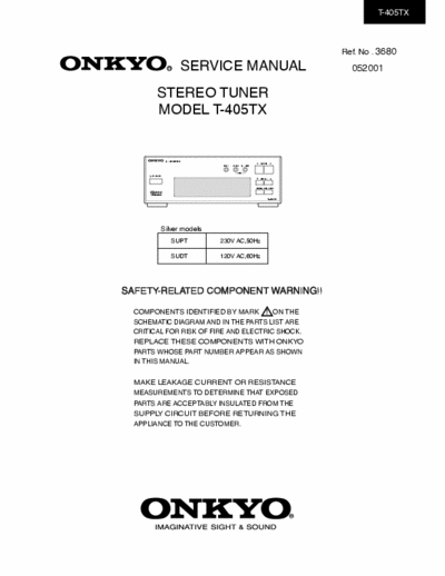 ONKYO T405TX Stereo Tuner